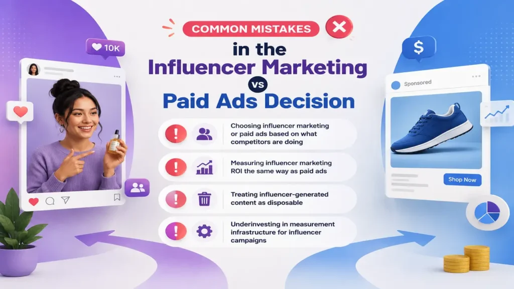 Common Mistakes in the Influencer Marketing vs Paid Ads Decision