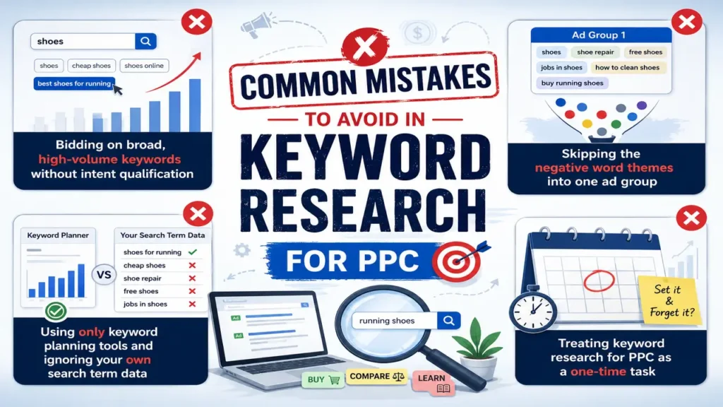 Common Mistakes to Avoid in Keyword Research for PPC