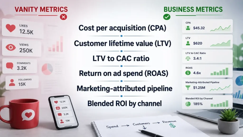 Vanity metrics vs business metrics